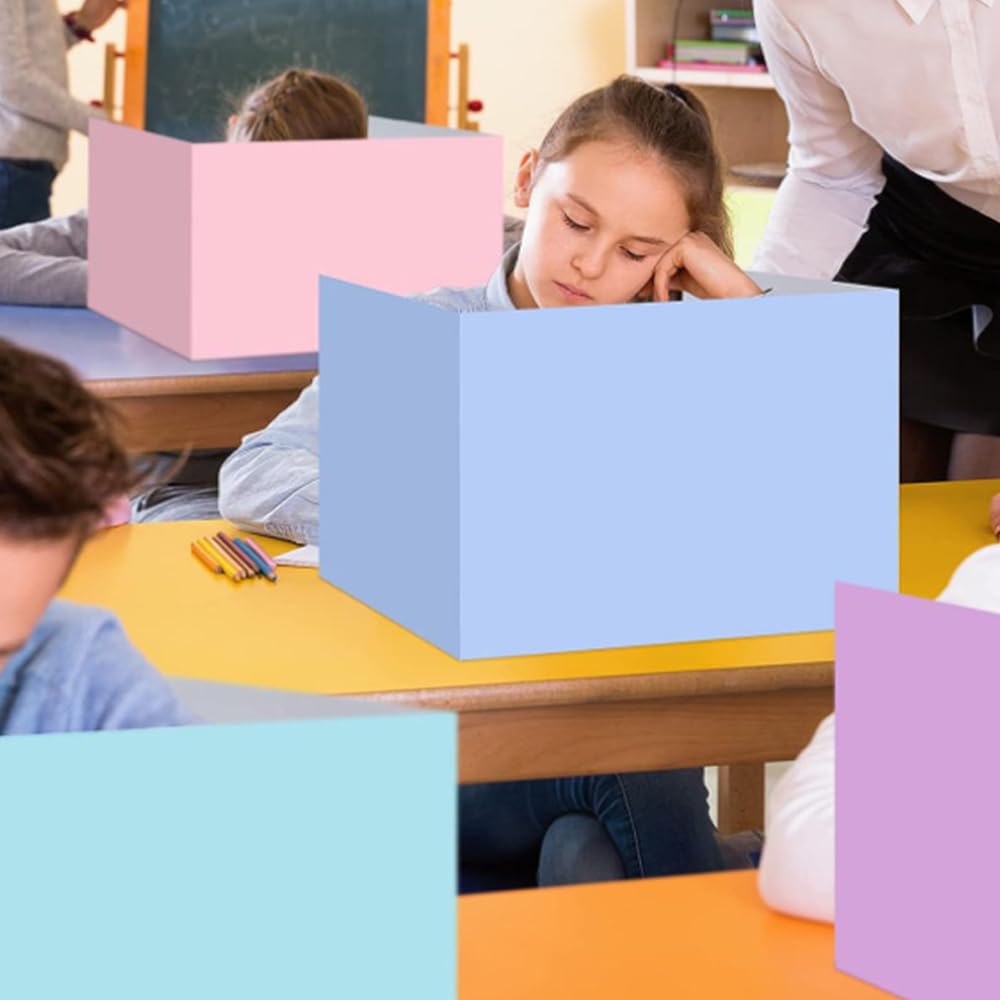 hocadon 5 Colors Desk Dividers Classroom Privacy Shields Desk Screen
