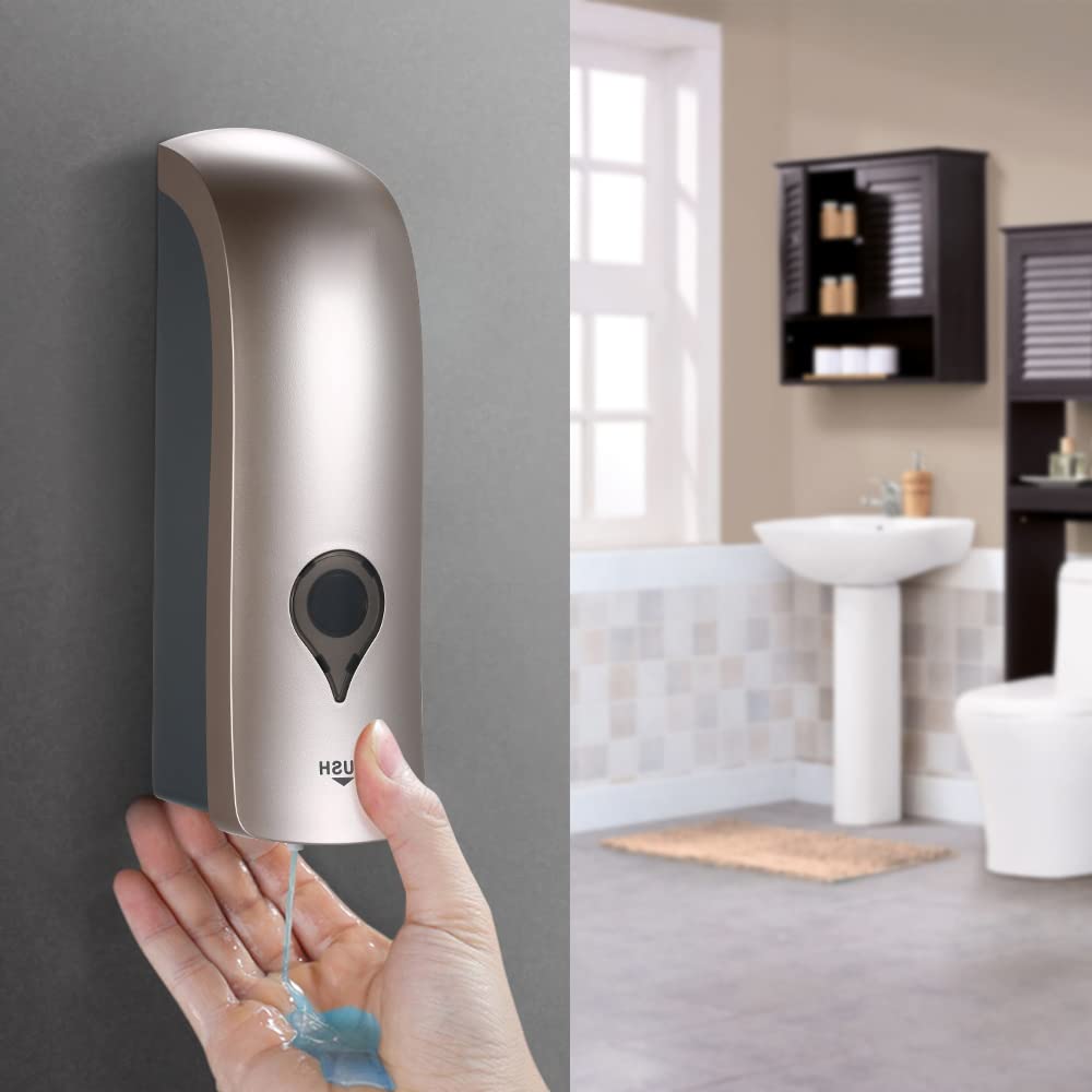 Decdeal Soap Dispenser Wall Mounted, 300ml Manual Shower Gel Dispenser Shampoo Sanitizer Dispenser Holder for Hotel, Office, Home
