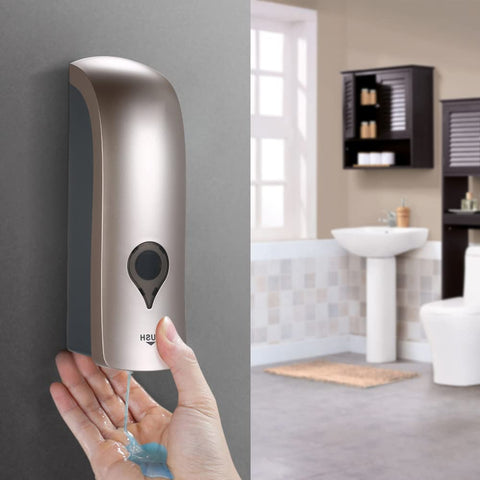 Decdeal Soap Dispenser Wall Mounted, 300ml Manual Shower Gel Dispenser Shampoo Sanitizer Dispenser Holder for Hotel, Office, Home