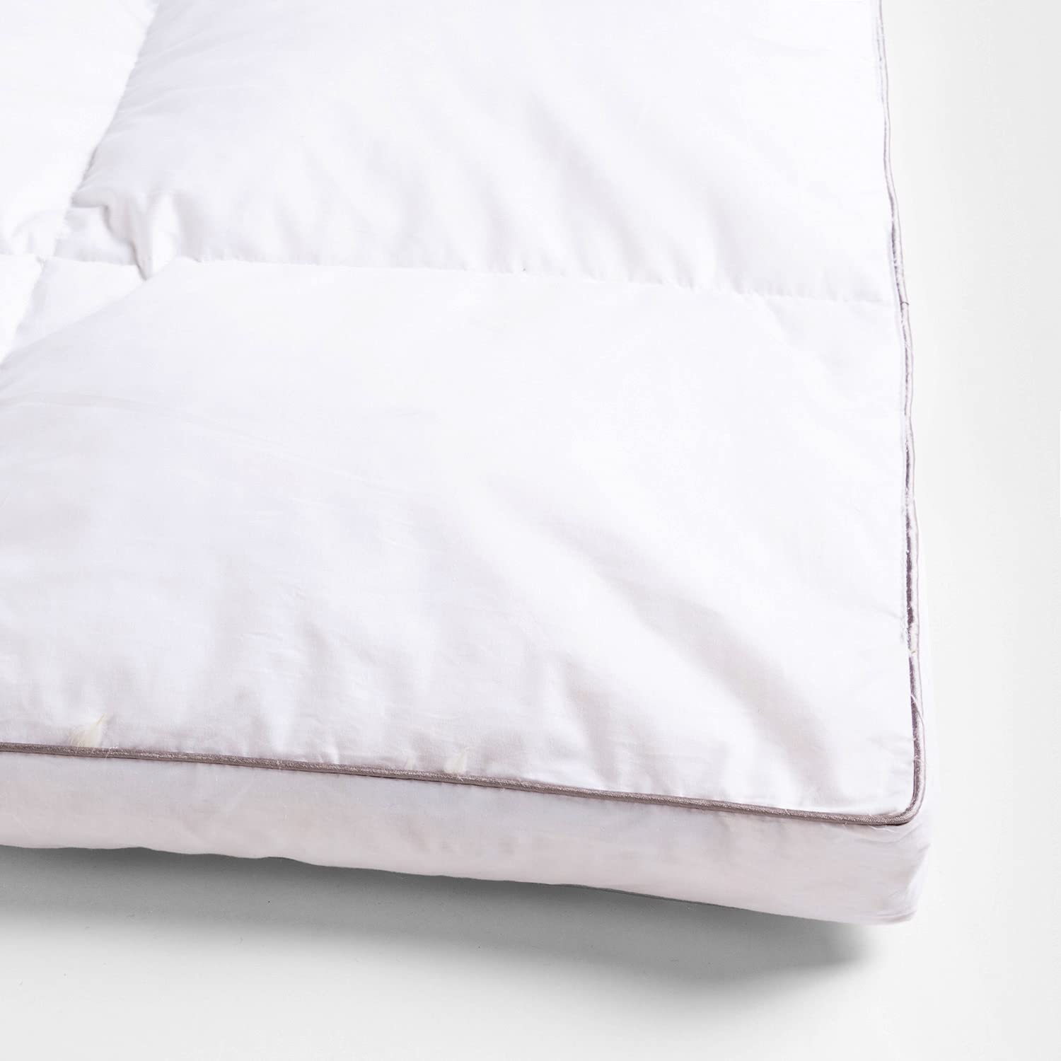 Classic Blanc Topper/Mattress Topper Goose Down extramullido, Cotton Cama 140-140 x 190 cm white