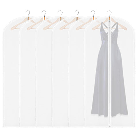 HOTUT 6 PCS Transparent Dustproof Suit Covers Set,60×120CM Garment Bags
