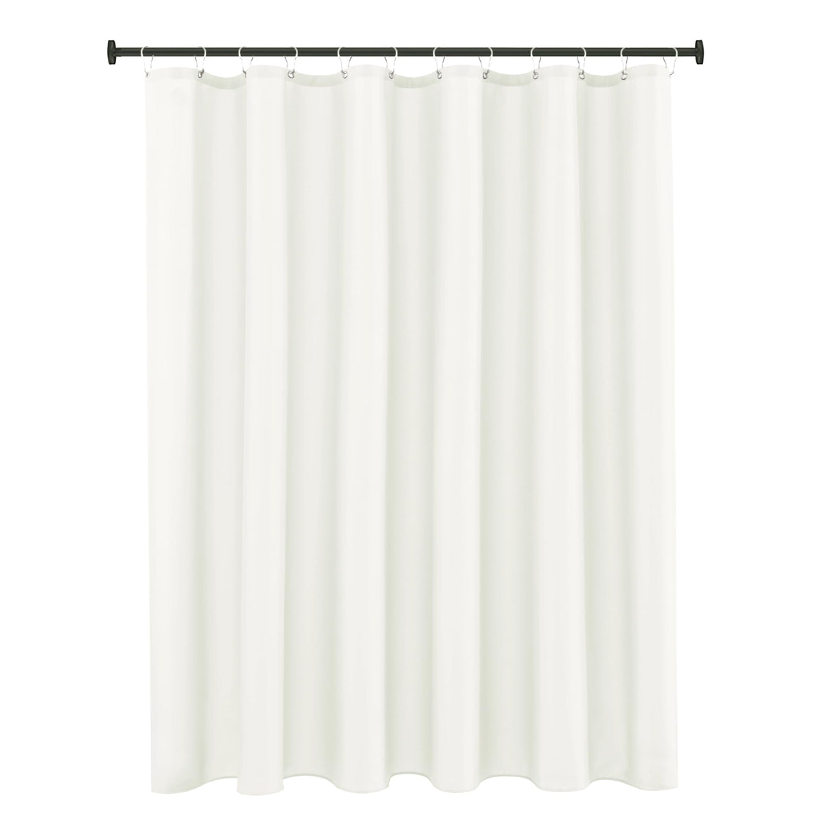 Biscaynebay Fabric Shower Curtain Liner, Water Resistant Bathroom Curtain Liner, 72 X 72, Ivory