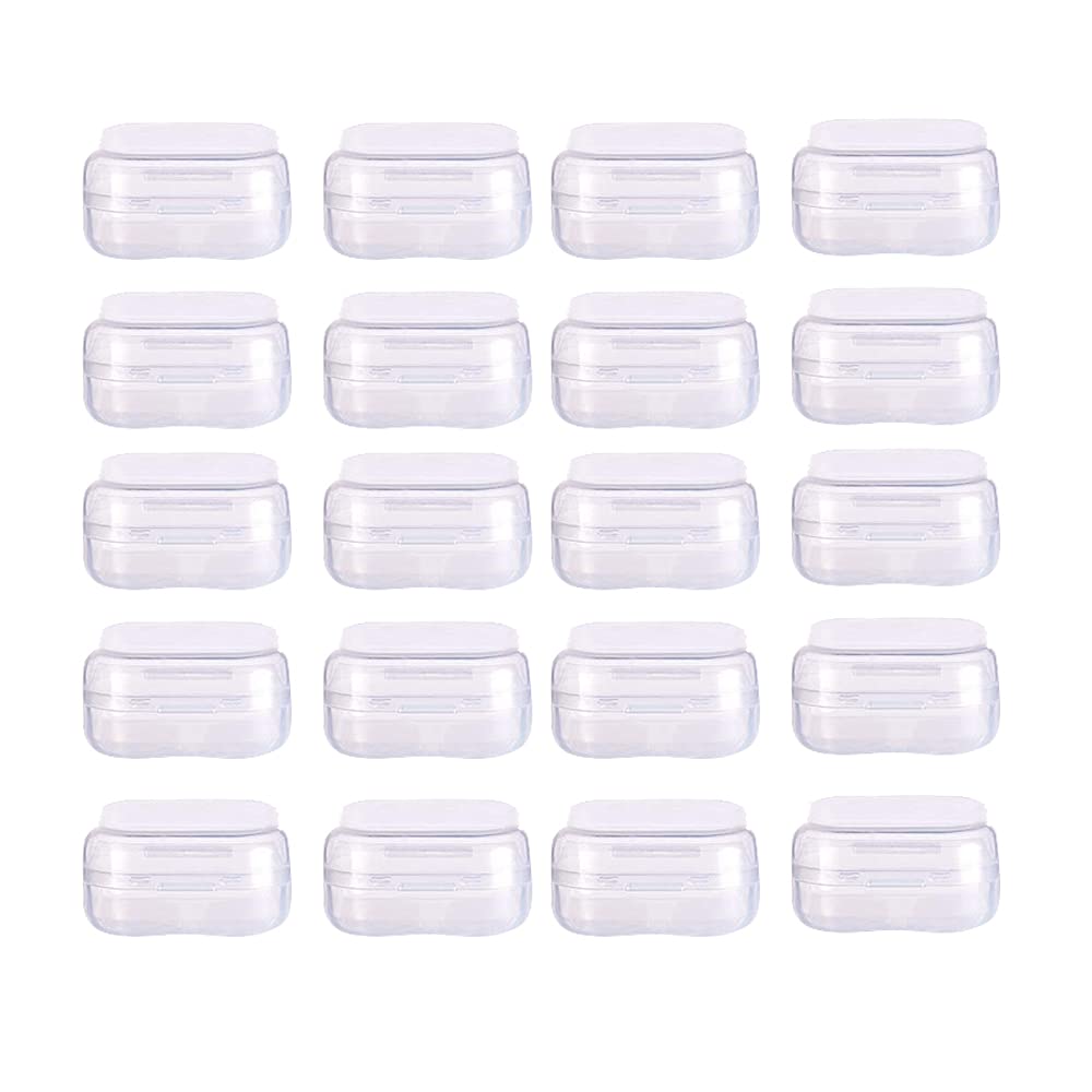 WYAN 20 Pack Square Clear Plastic Storage Containers Box with lids
