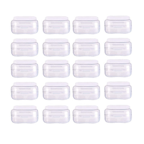 WYAN 20 Pack Square Clear Plastic Storage Containers Box with lids