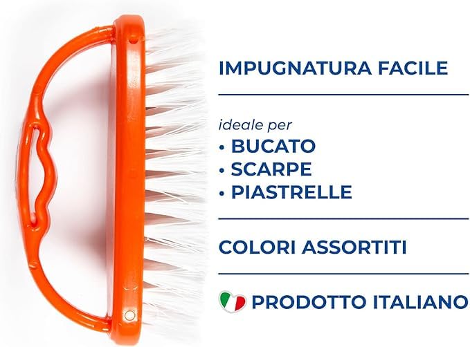 Parodi & Parodi spazzolinda Laundry Brush, Plastic, multicoloured, 11 x 17 x 1 cm