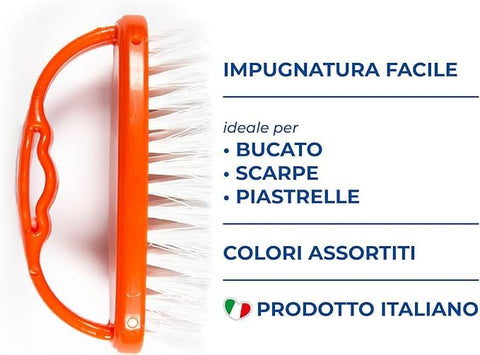 Parodi & Parodi spazzolinda Laundry Brush, Plastic, multicoloured, 11 x 17 x 1 cm