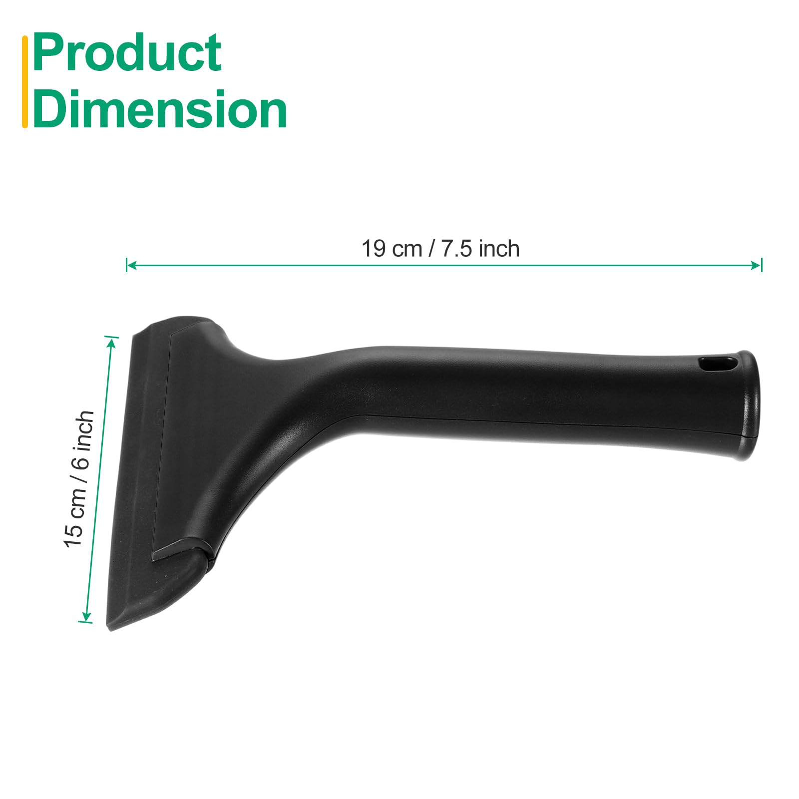 sourcing map 2Pcs 6 Inch Shower Squeegee for Glass Doors, All-Purpose Bath Squeegee with Handle for Bathroom Window Mirror Car Glass, Black/Black