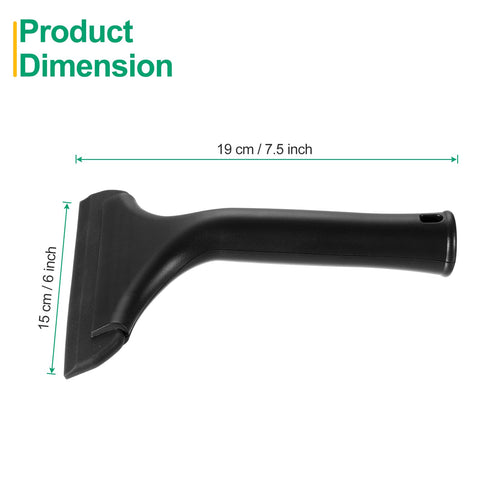 sourcing map 6 Inch Shower Squeegee for Glass Doors, All-Purpose Bath Squeegee with Handle for Bathroom Window Mirror Car Glass, Black/Black