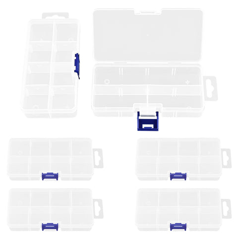 TONGIHS 6 Pcs Bead Storage Box,for Collecting Small Items,Transparent