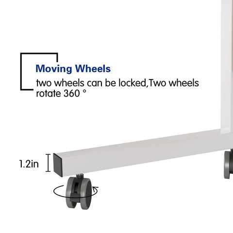 sogesfurniture 80 * 40cm Adjustable Height Laptop Table with Tablet Slot, Mobile Computer Stand Desk Portable Side Table for Bed Sofa