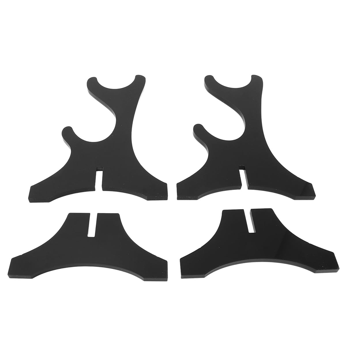 VOANZO 2pcs Acrylic Stands Stylish Black Display Hooks for Home Living Room and Wand Showcases