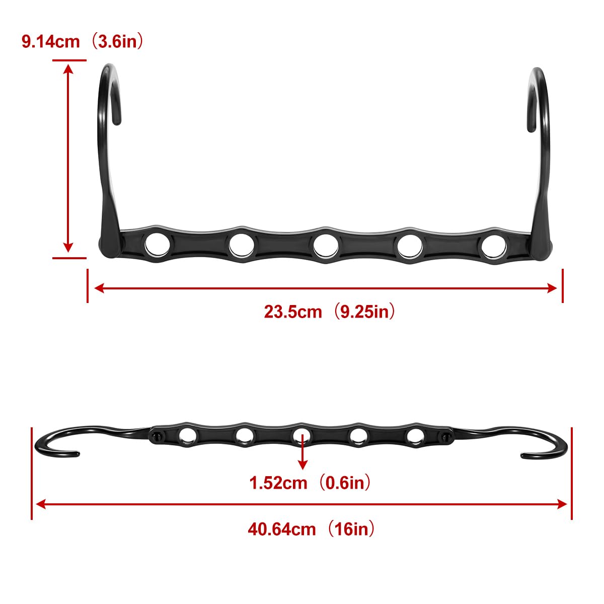 Eupako 12 Pack Space Saving Hangers, Black Closet Organizers and Storage