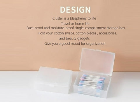 Sprigold home/travel transparent cotton pads/swabs large capacity storage box with PPmaterial, beautiful design, muti-purpose