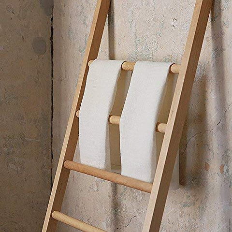 LinenMe 33 x 50 cm Linen Lara Guest Towels, Set of 2, White