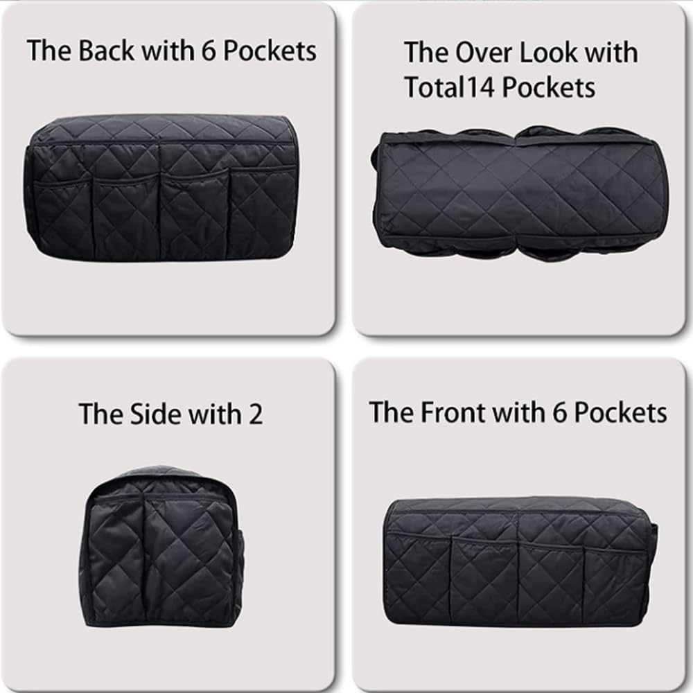 DZOZO Sofa Armrest Organizer Arm Rest Organiser Hanging Sofa Caddy Storage Bag TV Remote Control Holder Chair Tidy Couch Arm Rest Storage Bag Couch