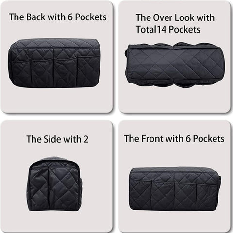 DZOZO Sofa Armrest Organizer Arm Rest Organiser Hanging Sofa Caddy Storage Bag TV Remote Control Holder Chair Tidy Couch Arm Rest Storage Bag Couch