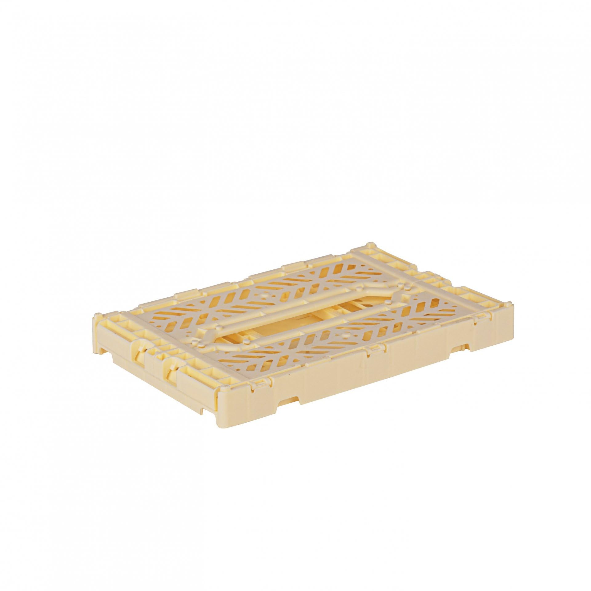 AYKASA Folding Crate, Sturdy Folding Box, Plastic, Stackable, Banana, Mini (27 x 17 x 11 cm)
