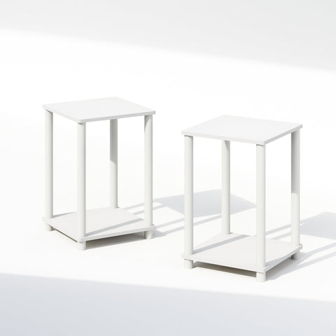 Furinno TURN-N-TUBE Set of 2, Book Shelf, Stackable Bookshelf, Bookcase with Easy Assembly, 13.4 x 13.4 x 20, for Living Room, Bedroom, Home Office