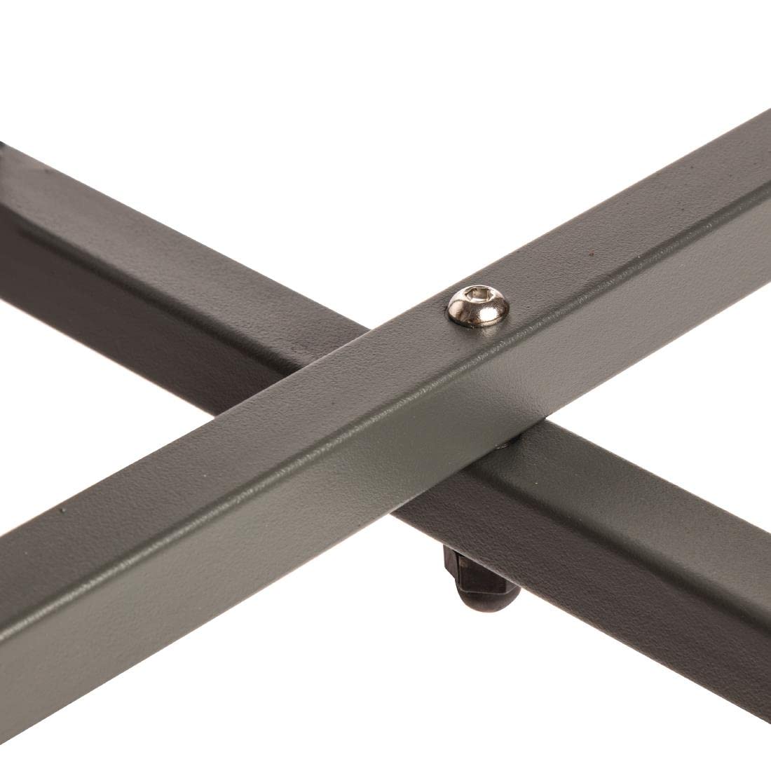 Bolero Weather Resistant Steel Round Bistro Table, Grey, 600mm, 600 mm