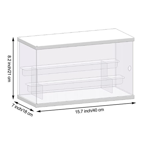 Nynelly 3 Tier Clear Acrylic Display Case for Models, Mini Figures, Pop Mart, Labubu, Sonny Angel, Smiski - Assemble Dustproof Display Box with Door