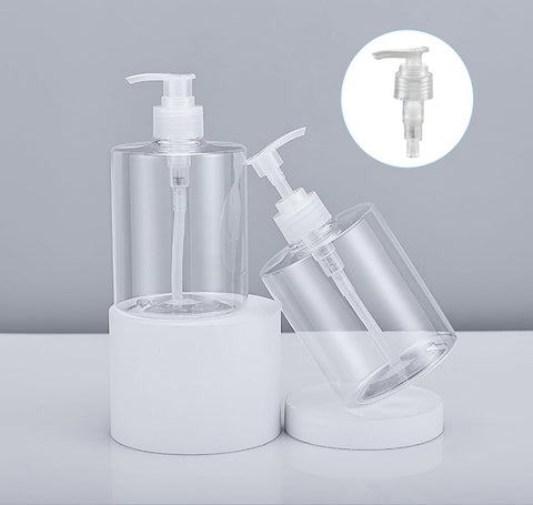 12 Pcs Clear Plastic Soap Dispenser Pump Replacement Lotion Pump Heads for 24/410 Threaded Neck Bottles Compatible with Soap Lotion Shampoo Liquid