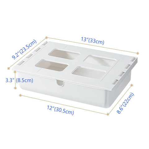 Poeland Under Desk Drawer Self-Stick Storage Organizer for Office Home School Large Size White