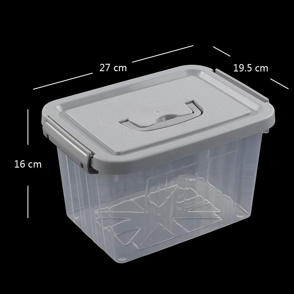 Joyeen 6 Pack Storage Boxes, Plastic Clear Storage Containers with Lids, 6 Liter