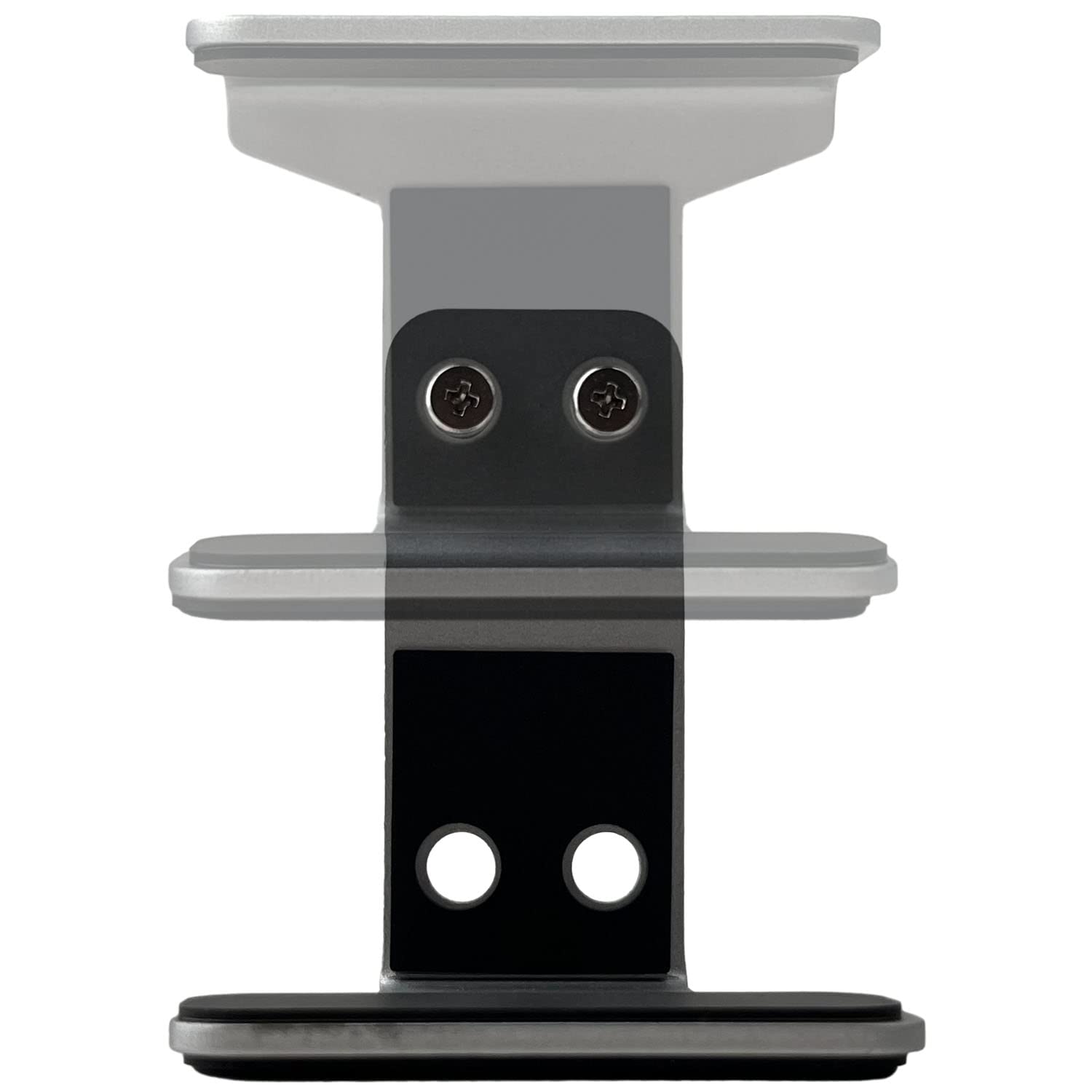 JEMACHE Under Desk Laptop Extra Mount, Metal Extra Holder Accessories for Triple or 4 Laptop Version (Silver)
