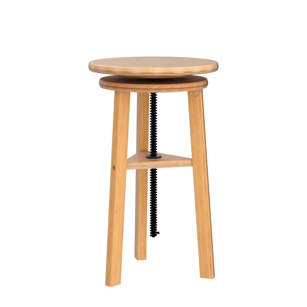 VISWIN Wooden Drafting Stool, 19-26" Adjustable Height, Solid Beech Wood Stool for Studio, Office, Home Kitchen, Bars, Artist Stool Chair for Painting