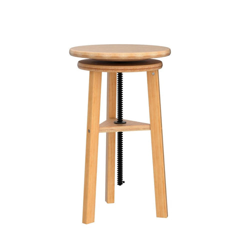 VISWIN Wooden Drafting Stool, 19-26" Adjustable Height, Solid Beech Wood Stool for Studio, Office, Home Kitchen, Bars, Artist Stool Chair for Painting