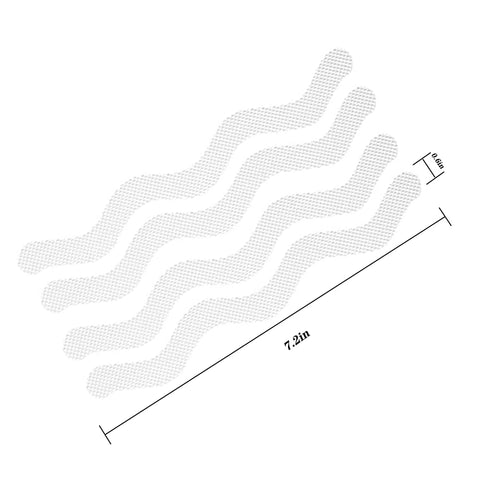 24 Pcs Non Slip Bathtub Stickers, Wave Non Slip Stickers, Shower Stickers, Transparent Self-Adhesive Non-Slip Strips Stickers for Bath Tub, Stairs