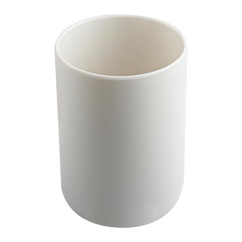 Rumyve White Toothbrush Holder,Unbreakable Reusable Drinking Cups,Plastic Water Cup 300ml for Adults Kids Drinking Travel