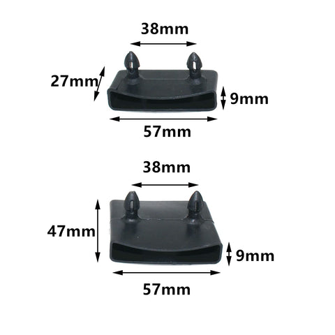 Gad2go 36 Pieces Plastic Bed Slat Caps 53mm-55mm Bed Slat Centre Caps Holder Side Slat Bracket Cover Replacement for Single Double King Size Beds