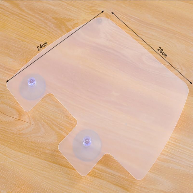 PRETYZOOM 2 Pack Sink Guard Splashproof Baffle with Suction Cups Kitchen Deflector for Basin and Bathroom Water Shield Helps Prevent Splashing on