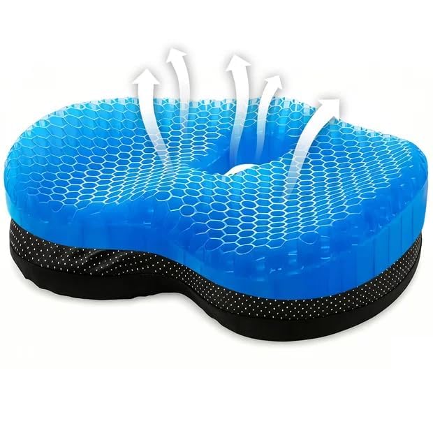 zxevg Honeycomb Gel Seat Cushion Non-Slip Breathable