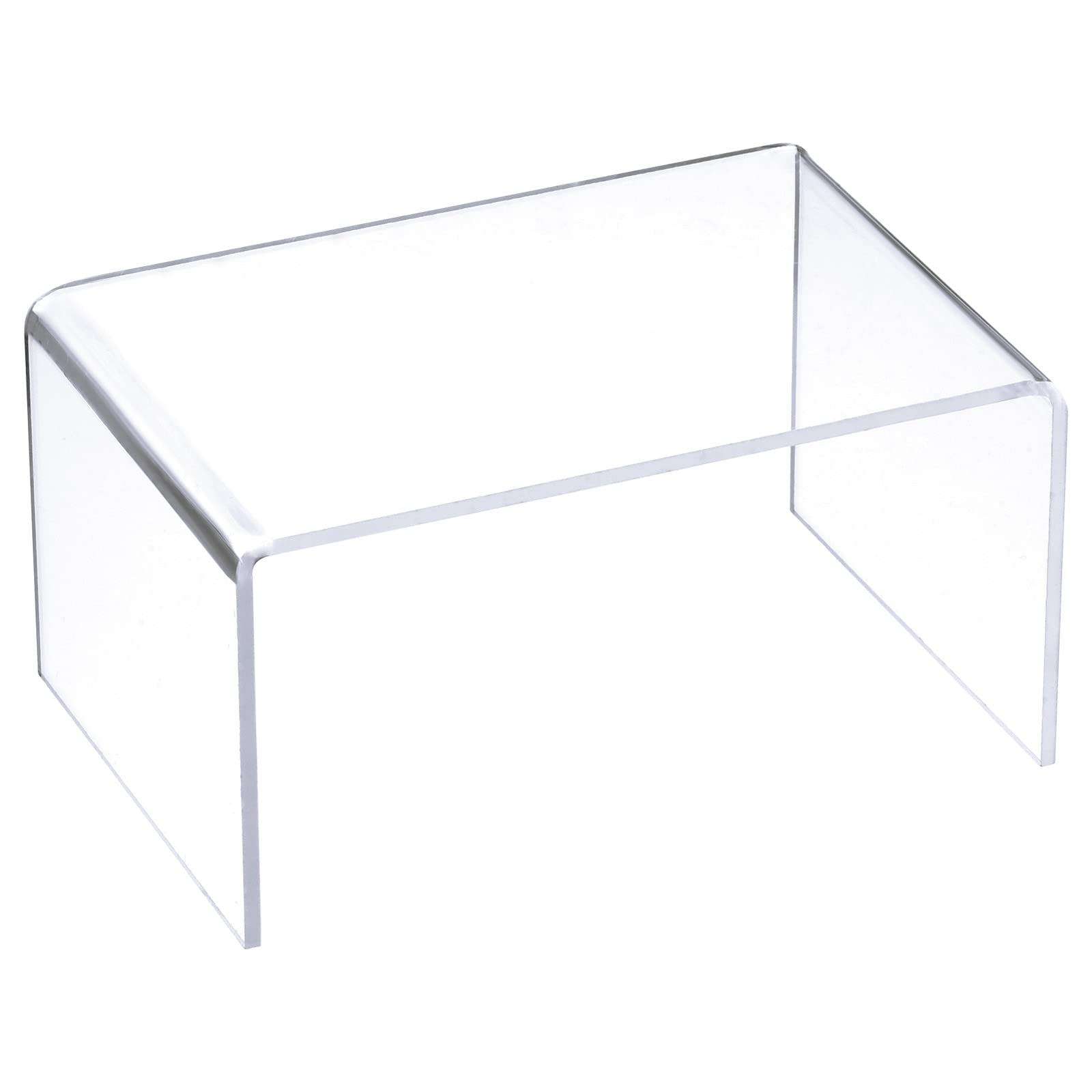 sourcing map Shoes Display Stand Rack, 150x100x75mm Acrylic Storage Shelf Holder Clear