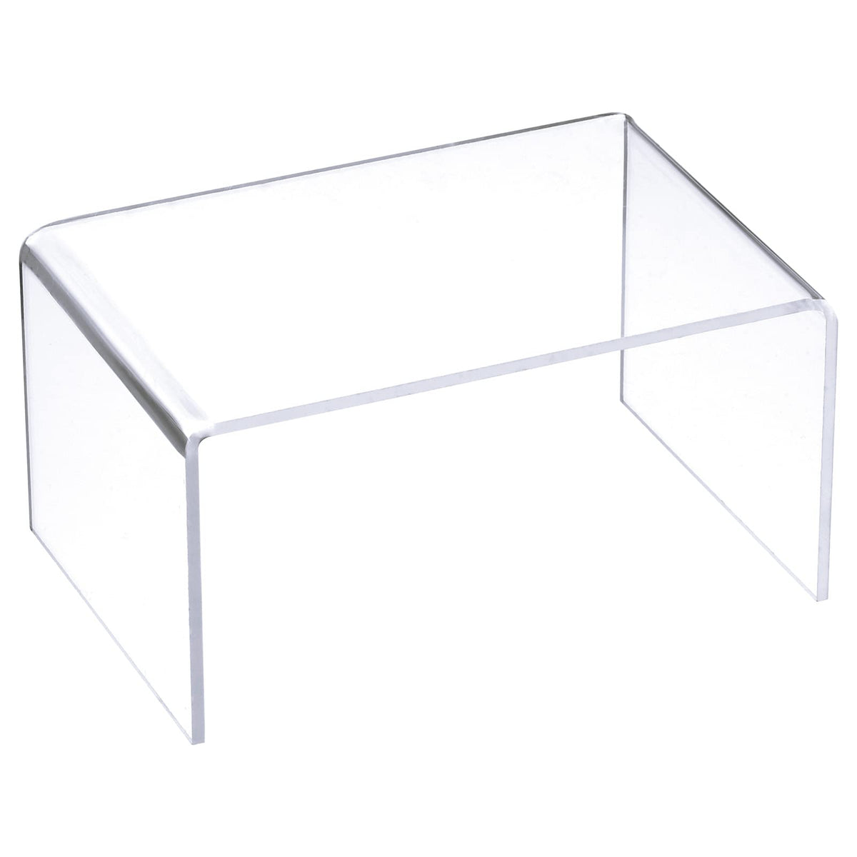 sourcing map Shoes Display Stand Rack, 150x100x75mm Acrylic Storage Shelf Holder Clear