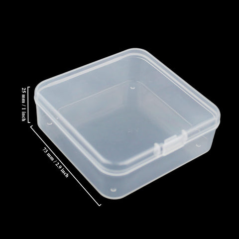 LJY Clear Square Plastic Boxes with Lids, 23 Pack, 3 x 3 x 1 in