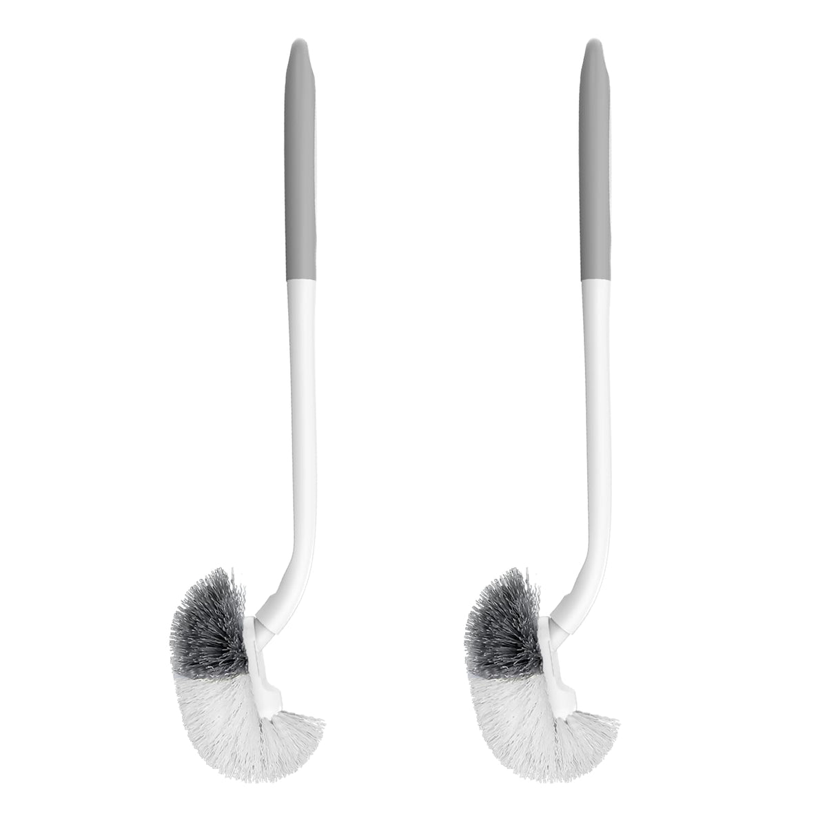 SetSail Toilet Bowl Brush, 2 Pack Toilet Brushes for Bathroom Compact Size Dense and Durable Toilet Cleaner Brush for Deep Cleaning Right Angled