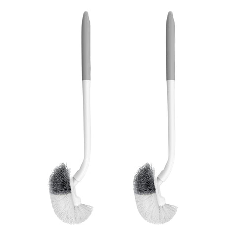 SetSail Toilet Bowl Brush, 2 Pack Toilet Brushes for Bathroom Compact Size Dense and Durable Toilet Cleaner Brush for Deep Cleaning Right Angled