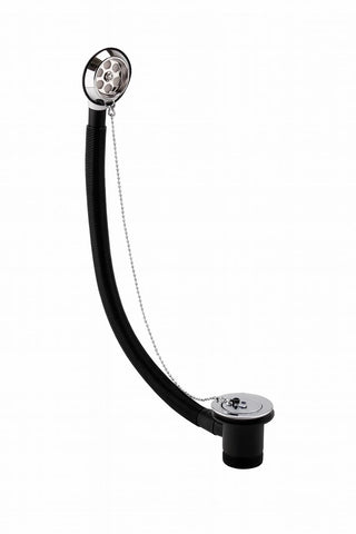 Bath Combined Waste with Overflow and Parking Plug - Chrome Finish with Chain & Plug System