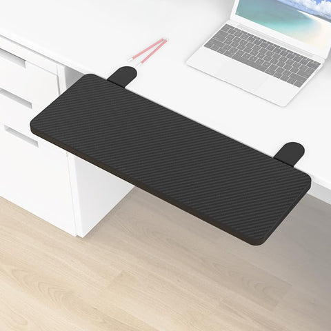 Ergonomics Desk Extender Tray,55x24x1cm Table Mount Arm Wrist Rest Shelf Without Punching Keyboard Support Stand Computer Desk Extension for Dorm