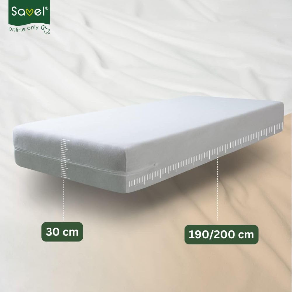 SAVEL Mattress Encasement 100x190/200cm Silk Touch Zipped