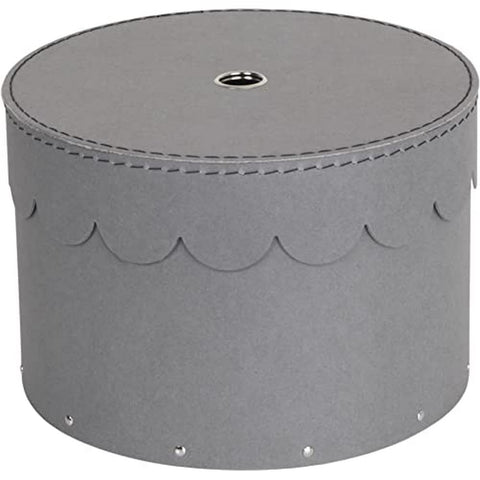 Bigso Box of Sweden WILMA Set of 2 Round Storage Boxes with Lids - Organiser Box with Lid for Clothes, Toys etc.