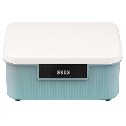 Dandelionsky Lockable Box Large Medicine Box with Combination Lock, 25×20×10cm Fridge Box with Built in Removable Tray
