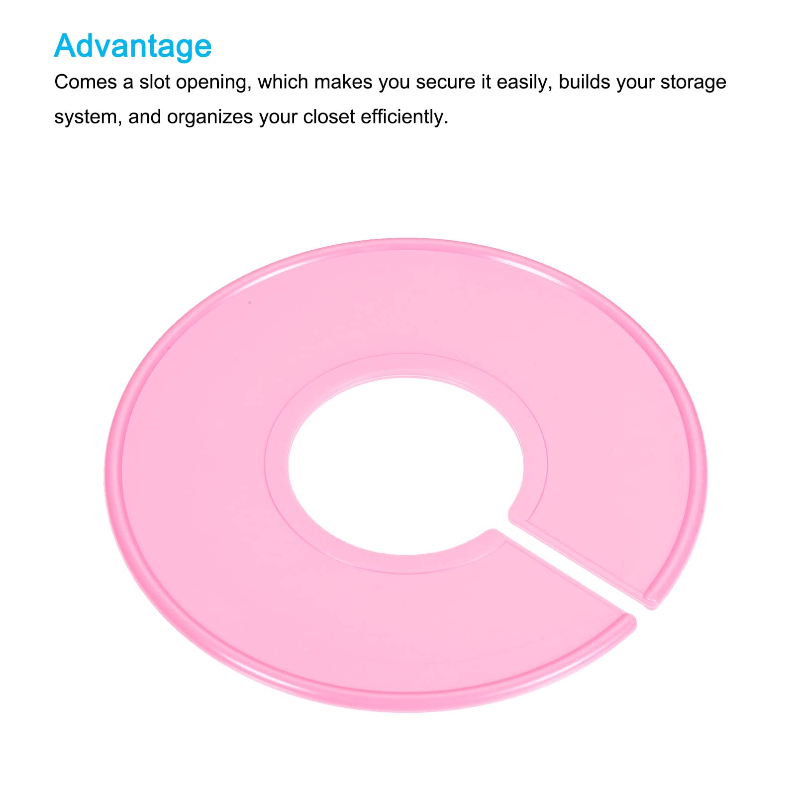 PATIKIL Clothes Dividers 20 Pack Blank Clothing Rack Size Sorting Reusable Wardrobe Round Hanger Separator, Pink
