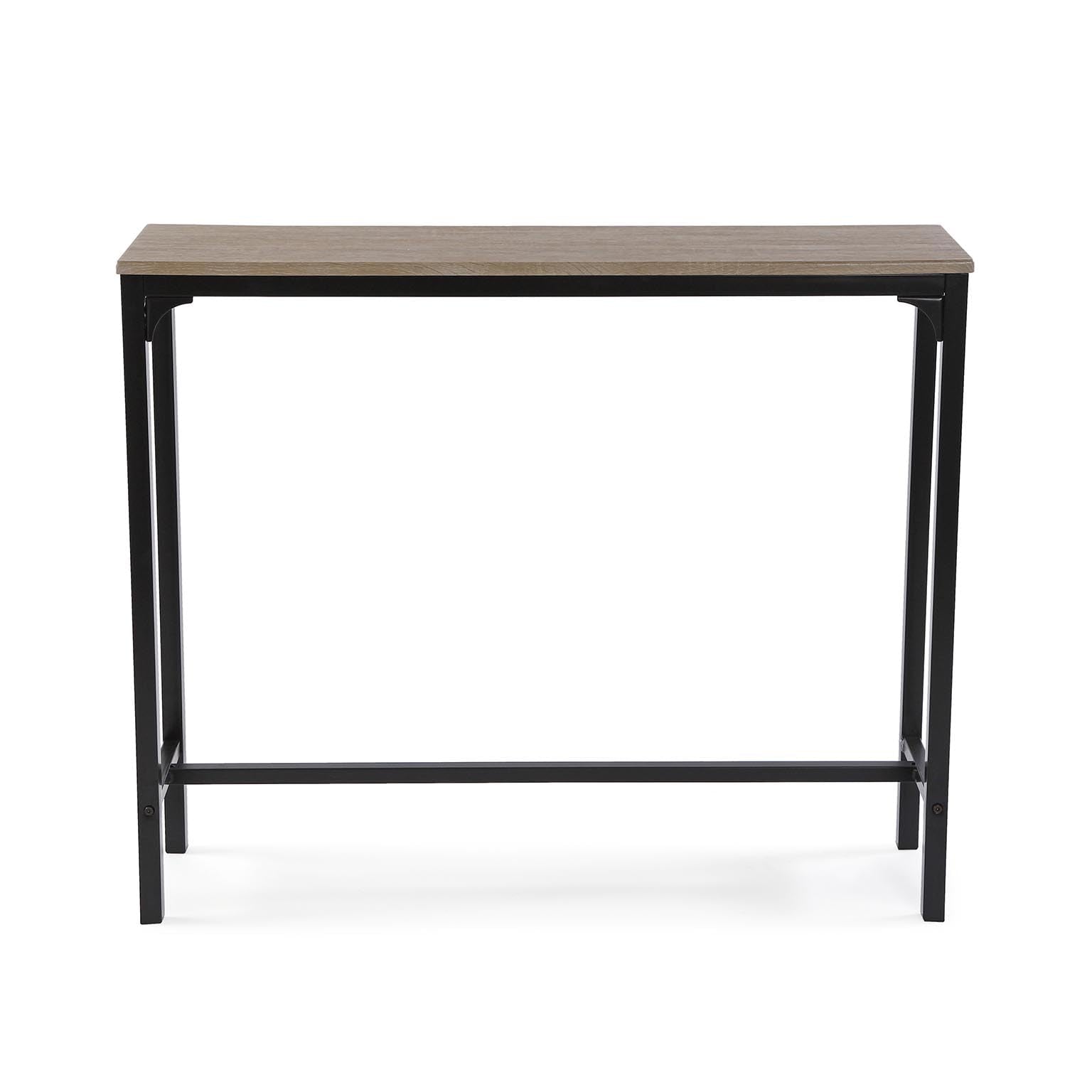 Versa Doncaster Console Table, Narrow table, 80x25x95cm, Brown and Black