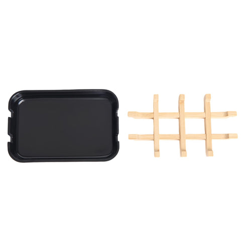 Ninebendstreams Bamboo Fiber Soap Holder and Soap Dish Combination