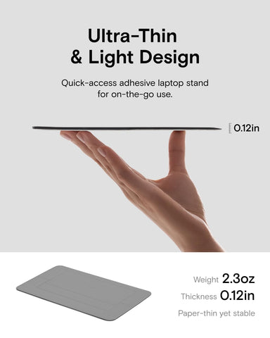 MOFT Laptop Stand for Desk, Adhesive Airflow Laptop Stand with Open Design for Heat Dissipation, 2 Adjustable Viewing Angles