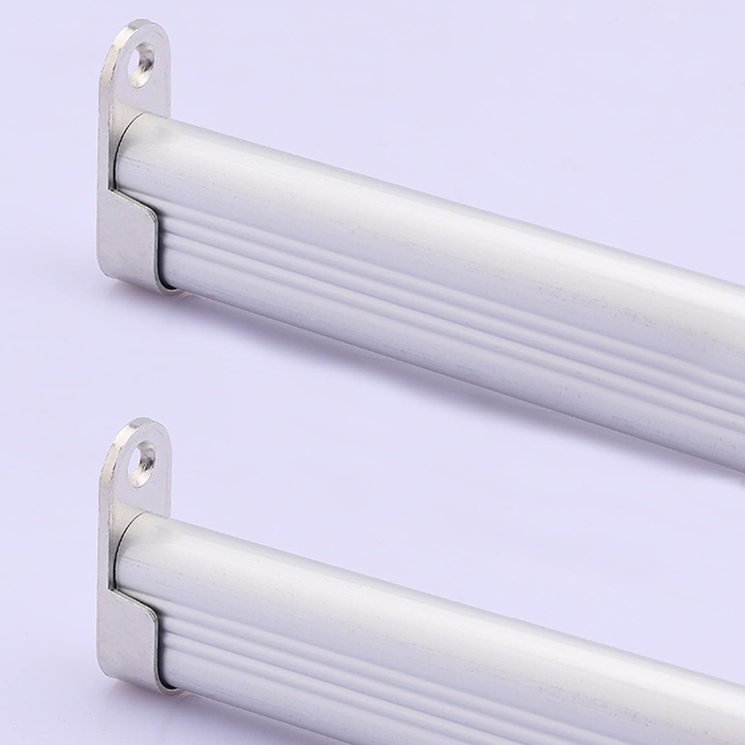 iTYOOS 10 Pieces Wardrobe Rail Fittings With 20 Pieces Screws, Zinc Alloy Oval Closet Rod End Supports